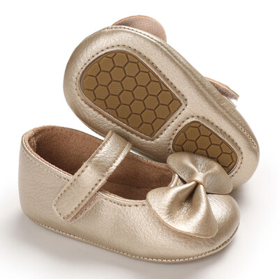 0-18M drăguț de primăvară nou-născut pantofi aurii pentru bebeluși pantofi anti-alunecare cu fundul de pânză pantofi pentru fete, eleganti, respirabili, casual, pantofi pentru prima mers pentru bebeluși