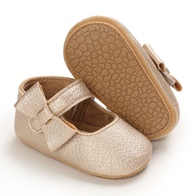 0-18M drăguț de primăvară nou-născut pantofi aurii pentru bebeluși pantofi anti-alunecare cu fundul de pânză pantofi pentru fete, eleganti, respirabili, casual, pantofi pentru prima mers pentru bebeluși