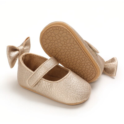 0-18M drăguț de primăvară nou-născut pantofi aurii pentru bebeluși pantofi anti-alunecare cu fundul de pânză pantofi pentru fete, eleganti, respirabili, casual, pantofi pentru prima mers pentru bebeluși