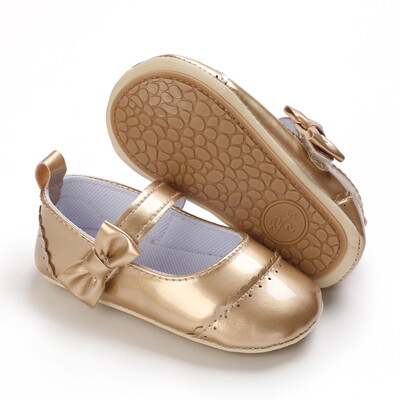0-18M drăguț de primăvară nou-născut pantofi aurii pentru bebeluși pantofi anti-alunecare cu fundul de pânză pantofi pentru fete, eleganti, respirabili, casual, pantofi pentru prima mers pentru bebeluși