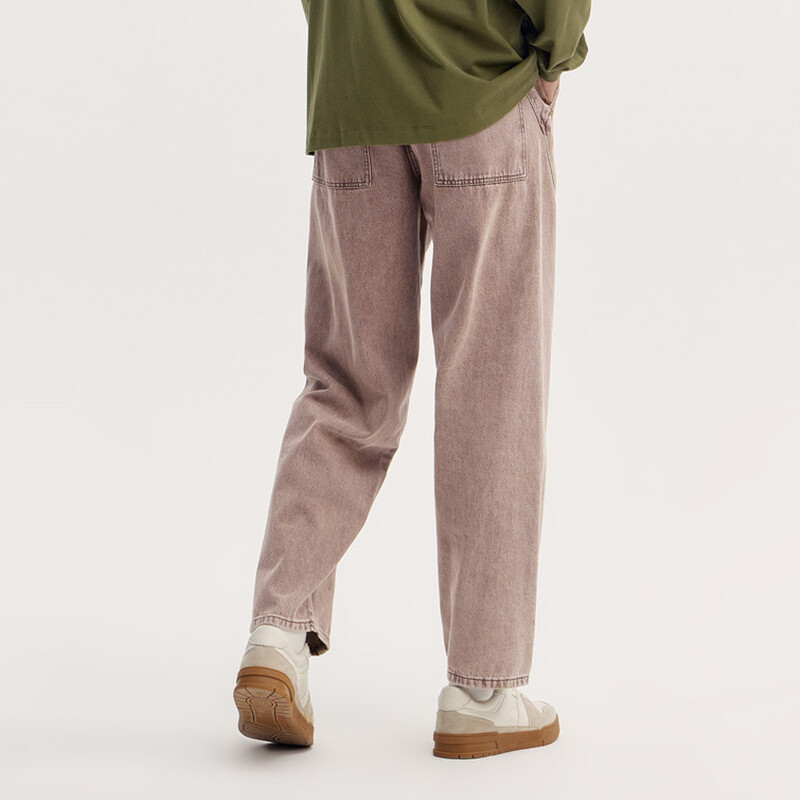 Blugi Semir Bărbați Toamna 2024 Nou American Retro Spălat Pantaloni Lungi Conici Pantaloni Personalizați Vintage