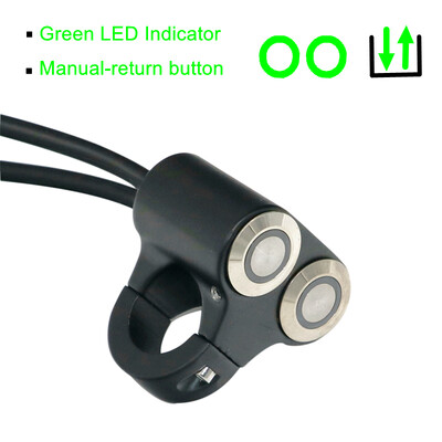 LMoDri 22mm Upravljač Prekidači za motocikle ATV Scooter Prednja svjetla Opasnost Kočnice Prekidač za svjetla za maglu ON-OFF Aluminij s indikatorom DIY