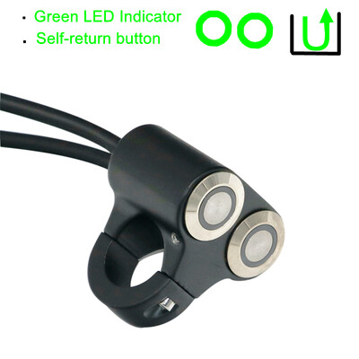 LMoDri 22mm Upravljač Prekidači za motocikle ATV Scooter Prednja svjetla Opasnost Kočnice Prekidač za svjetla za maglu ON-OFF Aluminij s indikatorom DIY