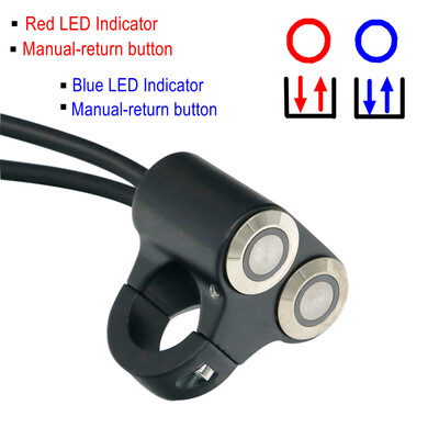 LMoDri 22mm Upravljač Prekidači za motocikle ATV Scooter Prednja svjetla Opasnost Kočnice Prekidač za svjetla za maglu ON-OFF Aluminij s indikatorom DIY