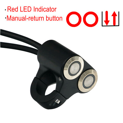 LMoDri 22mm Upravljač Prekidači za motocikle ATV Scooter Prednja svjetla Opasnost Kočnice Prekidač za svjetla za maglu ON-OFF Aluminij s indikatorom DIY