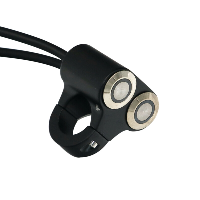 LMoDri 22mm Upravljač Prekidači za motocikle ATV Scooter Prednja svjetla Opasnost Kočnice Prekidač za svjetla za maglu ON-OFF Aluminij s indikatorom DIY