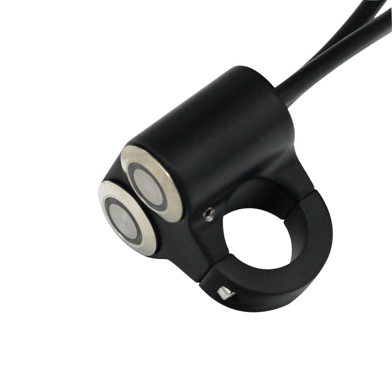 LMoDri 22mm Upravljač Prekidači za motocikle ATV Scooter Prednja svjetla Opasnost Kočnice Prekidač za svjetla za maglu ON-OFF Aluminij s indikatorom DIY