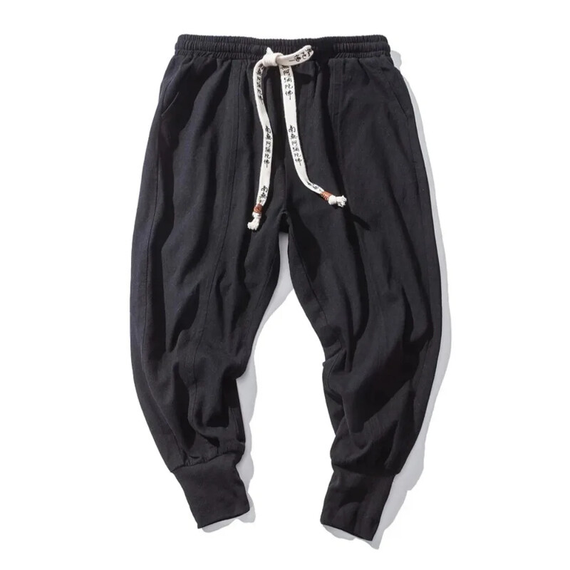 Ανδρικά παντελόνια Harem Streetwear Βαμβακερά λινά Joggers Νέα φαρδιά χιπ χοπ μόδα παντελόνια Casual μονόχρωμα παντελόνια Ανδρικά μοντέρνα φούτερ