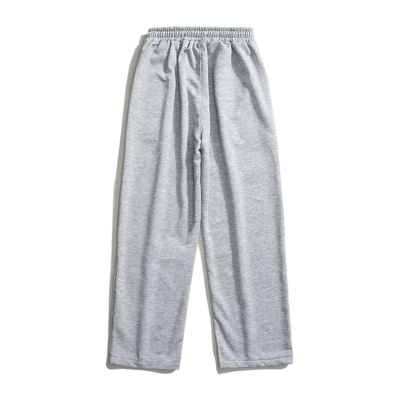 2024 Pantaloni largi pentru bărbați Pantaloni de trening largi de modă coreeană Streetwear Pantaloni ocazionali drepti cu picioare largi Îmbrăcăminte pentru bărbați gri deschis