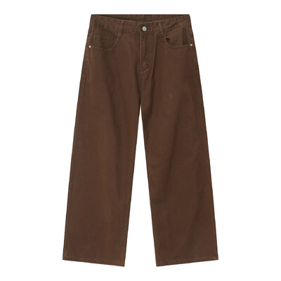 IEFB Moda pentru bărbați, drepți, blugi largi, stil coreean, denim înalt de vară, versatili, pantaloni largi 2023, noi pentru bărbați, strada 9A8929