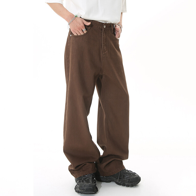 IEFB Moda pentru bărbați, drepți, blugi largi, stil coreean, denim înalt de vară, versatili, pantaloni largi 2023, noi pentru bărbați, strada 9A8929