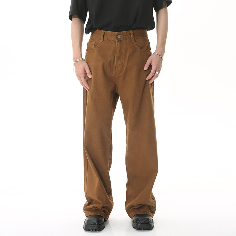 IEFB Moda pentru bărbați, drepți, blugi largi, stil coreean, denim înalt de vară, versatili, pantaloni largi 2023, noi pentru bărbați, strada 9A8929