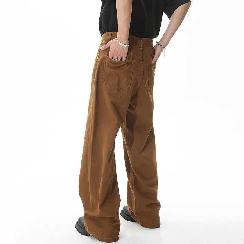 IEFB Moda pentru bărbați, drepți, blugi largi, stil coreean, denim înalt de vară, versatili, pantaloni largi 2023, noi pentru bărbați, strada 9A8929