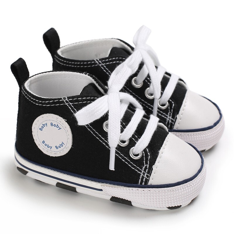 Pantofi de pânză pentru bebeluși, băieți, fete, pantofi, primii plimbări, copii mici, anti-alunecare, talpă moale, pantofi clasici pentru nou-născuți, pentru bebeluși 0-18 luni