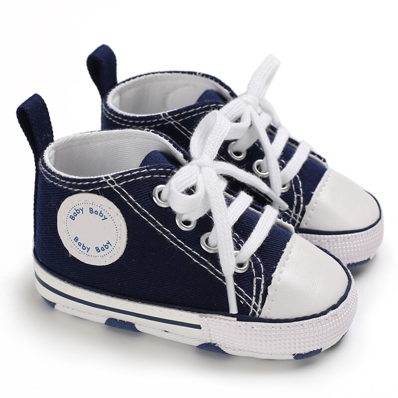 Pantofi de pânză pentru bebeluși, băieți, fete, pantofi, primii plimbări, copii mici, anti-alunecare, talpă moale, pantofi clasici pentru nou-născuți, pentru bebeluși 0-18 luni