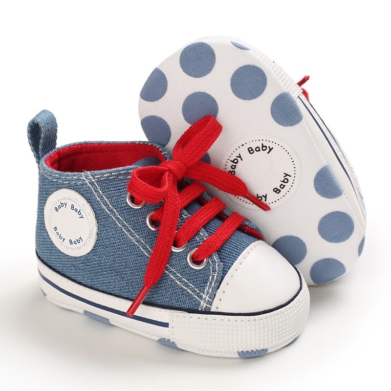 Pantofi de pânză pentru bebeluși, băieți, fete, pantofi, primii plimbări, copii mici, anti-alunecare, talpă moale, pantofi clasici pentru nou-născuți, pentru bebeluși 0-18 luni