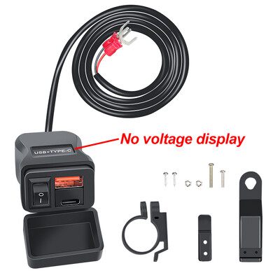 PD QC3.0 motociklistički USB brzi mobilni punjač Vodootporni utičnica tipa C priključka s mobitelom Digitalno punjenje mobilnog voltmetra