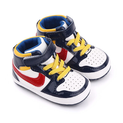 Pantofi Yibubu pentru bebeluși, pantofi clasici pentru sugari cu blocuri de culoare, pantofi confortabili pentru nou-născut, primul plimbător, cu talpă moale, pantofi pentru fetiță