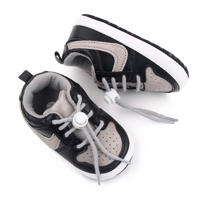 Pantofi Yibubu pentru bebeluși, pantofi clasici pentru sugari cu blocuri de culoare, pantofi confortabili pentru nou-născut, primul plimbător, cu talpă moale, pantofi pentru fetiță