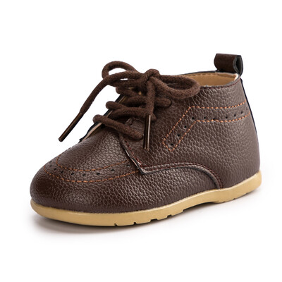 KIDSUN Pantofi din piele pentru bebeluși Băieți Fete Clasici înalți PU Mocasini de nuntă Brogue pentru sugari Rochie Oxford pentru copii Primii plimbări plat