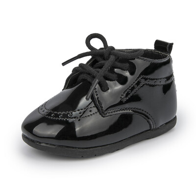 KIDSUN Pantofi din piele pentru bebeluși Băieți Fete Clasici înalți PU Mocasini de nuntă Brogue pentru sugari Rochie Oxford pentru copii Primii plimbări plat