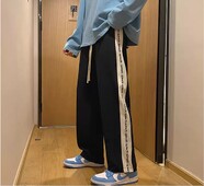 Pavasara un vasaras tendence Amerikāņu high street bikses baggy all sports sporta bikses taisnas kājas ērtas platas bikses