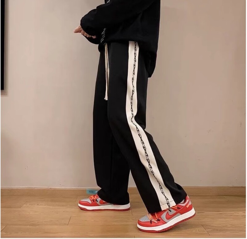 Pavasara un vasaras tendence Amerikāņu high street bikses baggy all sports sporta bikses taisnas kājas ērtas platas bikses