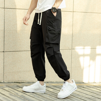 Ljetne ležerne hlače za 2024. Muške kargo hlače s elastičnim strukom Vodootporne široke široke hlače za planinarenje na otvorenom s više džepova za muškarce