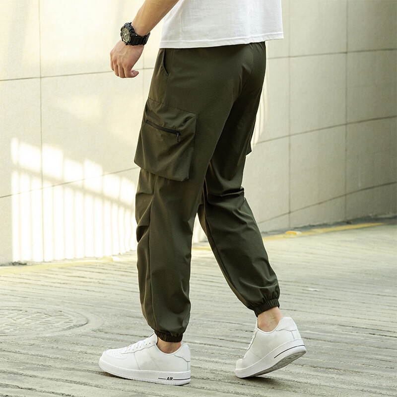 Ljetne ležerne hlače za 2024. Muške kargo hlače s elastičnim strukom Vodootporne široke široke hlače za planinarenje na otvorenom s više džepova za muškarce