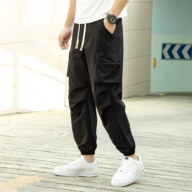 Ljetne ležerne hlače za 2024. Muške kargo hlače s elastičnim strukom Vodootporne široke široke hlače za planinarenje na otvorenom s više džepova za muškarce