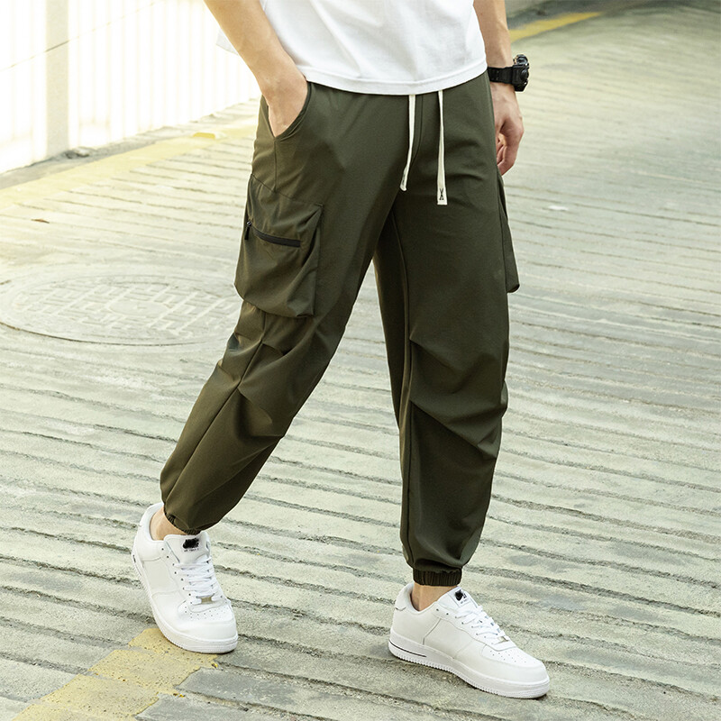 Ljetne ležerne hlače za 2024. Muške kargo hlače s elastičnim strukom Vodootporne široke široke hlače za planinarenje na otvorenom s više džepova za muškarce