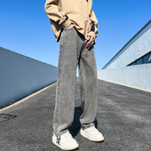 5 boja muških produženih ravnih traperica Proljetne nove vintage ležerne široke traperice Korejske mladenačke hlače Klasične traper hlače širokih nogavica