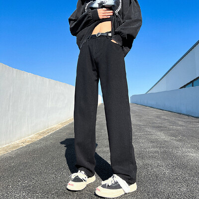 5 boja muških produženih ravnih traperica Proljetne nove vintage ležerne široke traperice Korejske mladenačke hlače Klasične traper hlače širokih nogavica