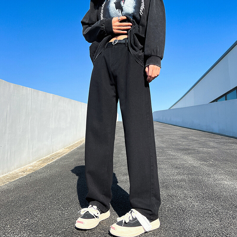 5 boja muških produženih ravnih traperica Proljetne nove vintage ležerne široke traperice Korejske mladenačke hlače Klasične traper hlače širokih nogavica