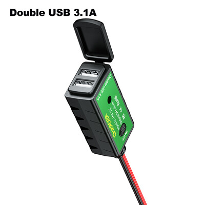 3.1A/4.8A TYPE-C USB punjač za motocikle SAE na USB Type-C Voltmetar Prekidač za uključivanje/isključivanje Vodootporan utikač za brzo odvajanje Motorcyles
