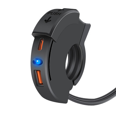 48W USB nabíjačka na motocykel Qc3.0 18W PD30W vodotesný držiak na riadidlá nabíjačka na motocyklový telefón nabíjačka 12/24V zásuvkový adaptér