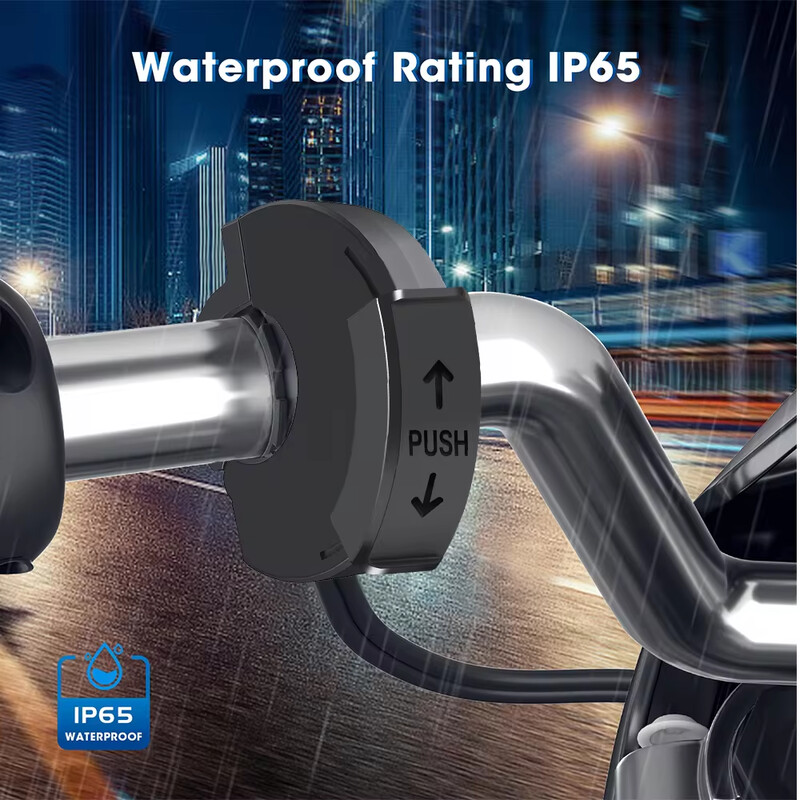 48W USB nabíjačka na motocykel Qc3.0 18W PD30W vodotesný držiak na riadidlá nabíjačka na motocyklový telefón nabíjačka 12/24V zásuvkový adaptér