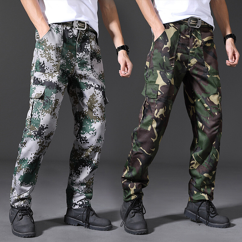 Pantaloni cargo de modă pentru bărbați, marca de primăvară, cu buzunare multiple, pantaloni largi pentru bărbați, pantaloni casual, salopete, pantaloni de camuflaj pentru bărbați