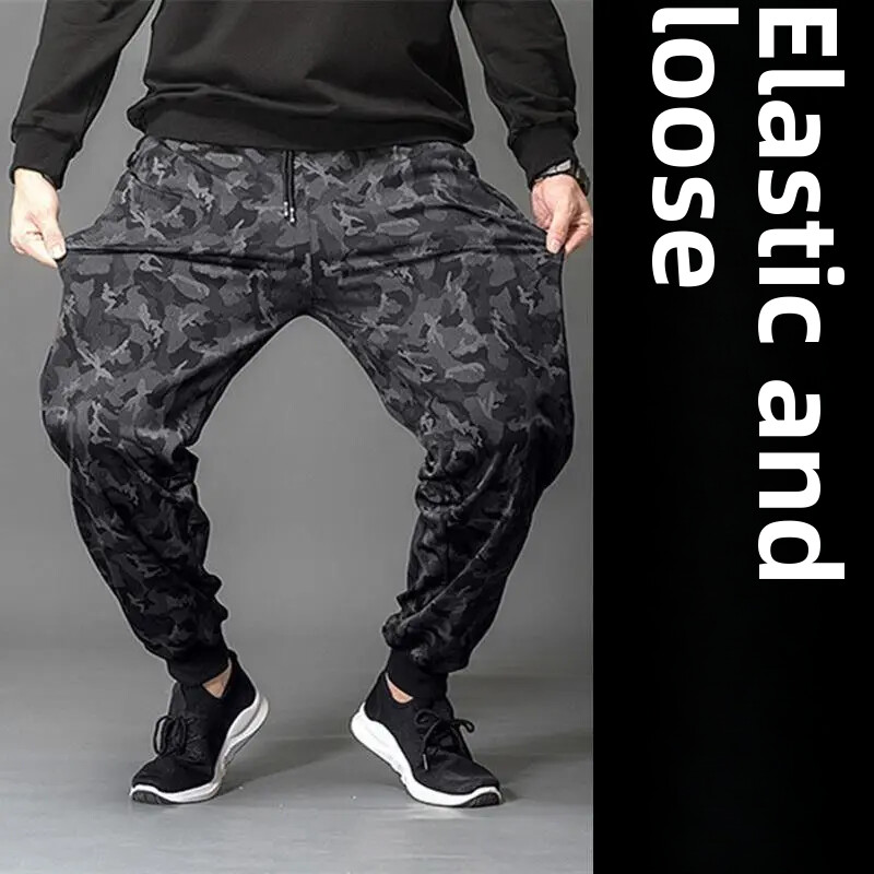 Vasaras kamuflāžas Harajuku bikses vīriešiem brīvi pieguļošas elpojošas taisnas kājas ikdienas sporta bikses darba apģērbs