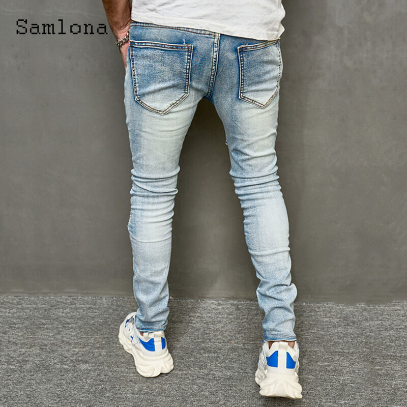 2024 Férfi Vintage redőzött Demin nadrág puha farmer nadrág Férfi vékony ceruza Demin nadrág férfi divatos cipzáras zsebes melegítőnadrág