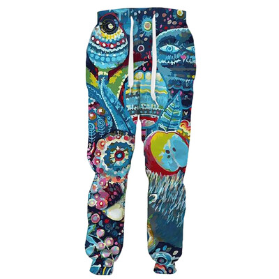 Ανδρικά φαρδιά παντελόνια Μόδα Χαβάης Ζωγραφική ζωγραφική με γάτα 3d Y2k Harajuku εμπριμέ casual vintage αθλητικά ρούχα Κοινωνικά ρούχα