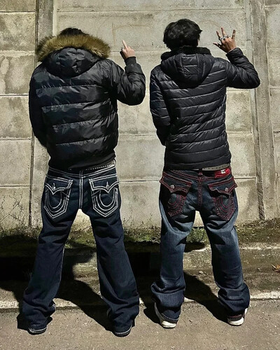 Y2K True Religion, cu talie joasă, Super T, blugi evazați, pantaloni de stradă, pantaloni denim Harajuku, talie înaltă, drepți, cu picioare largi