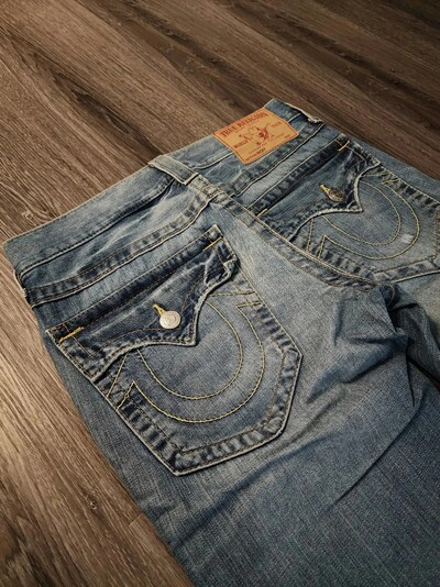 Y2K True Religion Žemo aukščio Super T Bootcut platėjantys džinsai Gatvės džinsinės kelnės Harajuku aukštu juosmeniu tiesūs plačios kojos džinsai
