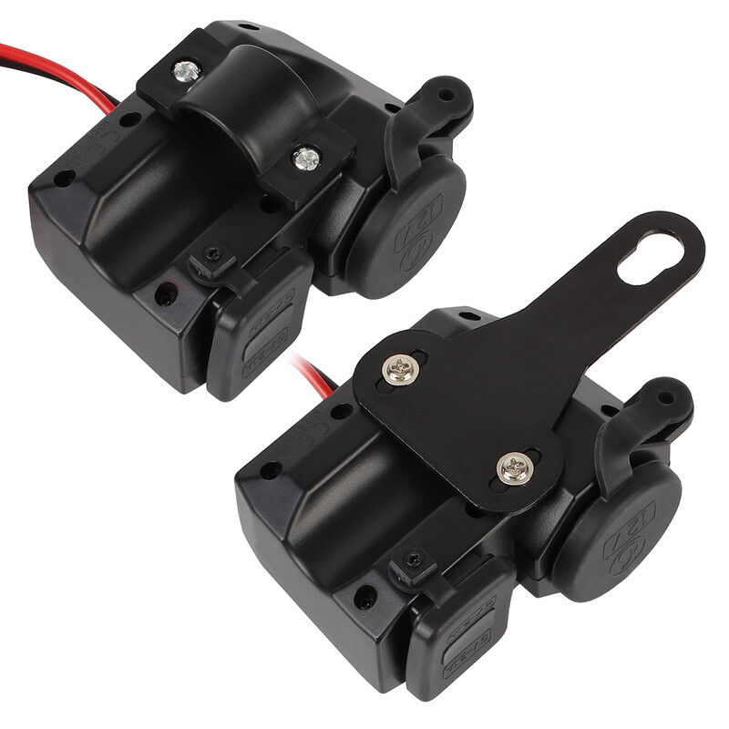 Adaptor 5V 2.1A Sursă de alimentare Încărcător pentru ghidon pentru motociclete Port USB dublu Priză pentru brichetă pentru afișaj digital telefon