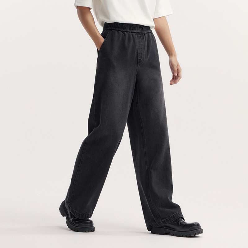 Blugi Semir Blugi pentru bărbați 2024 Noua toamnă, vintage, în stil Hong Kong, pantaloni din denim învechiți, pantaloni largi, cu picioare drepte, care slăbesc