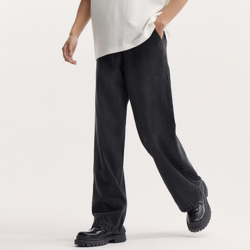 Blugi Semir Blugi pentru bărbați 2024 Noua toamnă, vintage, în stil Hong Kong, pantaloni din denim învechiți, pantaloni largi, cu picioare drepte, care slăbesc