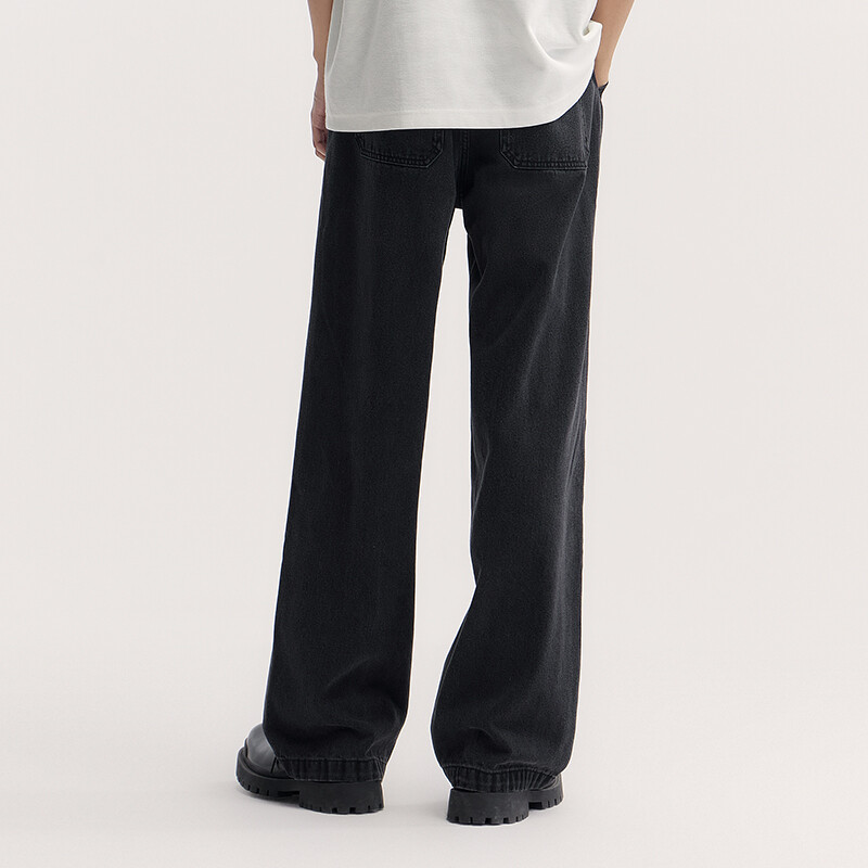 Blugi Semir Blugi pentru bărbați 2024 Noua toamnă, vintage, în stil Hong Kong, pantaloni din denim învechiți, pantaloni largi, cu picioare drepte, care slăbesc