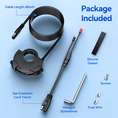 Extractme QC3.0 Φορτιστής USB μοτοσικλέτας 30W USB Fast Charger Αδιάβροχος φορτιστής βάσης στήριξης τιμονιού για ψηφιακή κάμερα ποδηλάτου