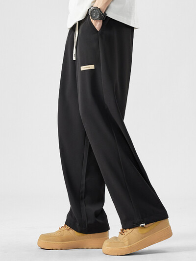 2024 Nove Y2K ravne hlače za teretanu Muška korejska modna sportska odjeća Trenirke širokih nogavica s uzicom Ležerne široke vintage hlače