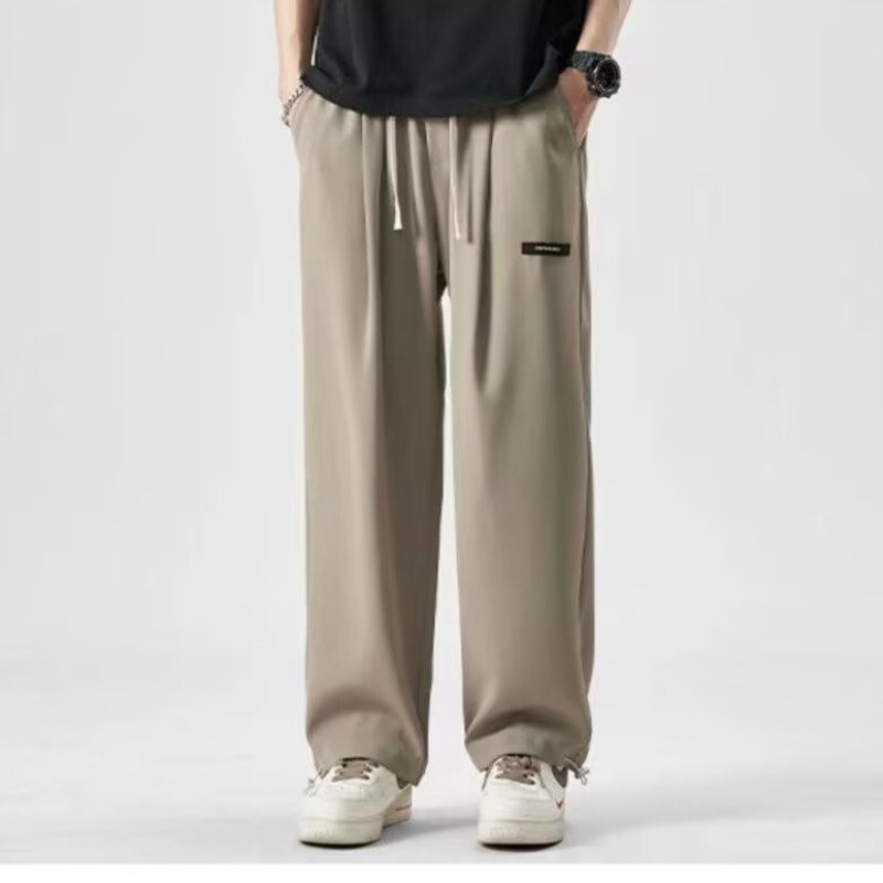 2024 Nove Y2K ravne hlače za teretanu Muška korejska modna sportska odjeća Trenirke širokih nogavica s uzicom Ležerne široke vintage hlače
